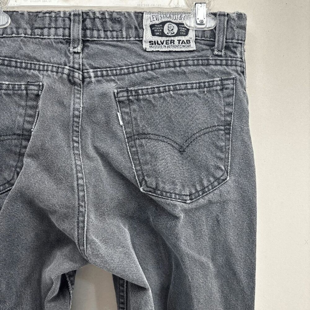 Vintage 90s Levi Strauss Silvertab 512 Dark Gray Jeans 33x33‎ Made In USA